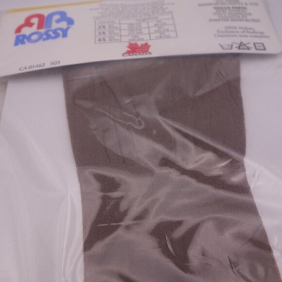 Vintage Rossy Queen Size Nylon 2XL Style 950 Pantyose Black and Taupe - Picture 7 of 16